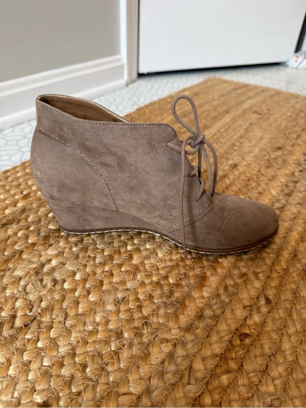 Franco Sarto Suede Wedge Bootie